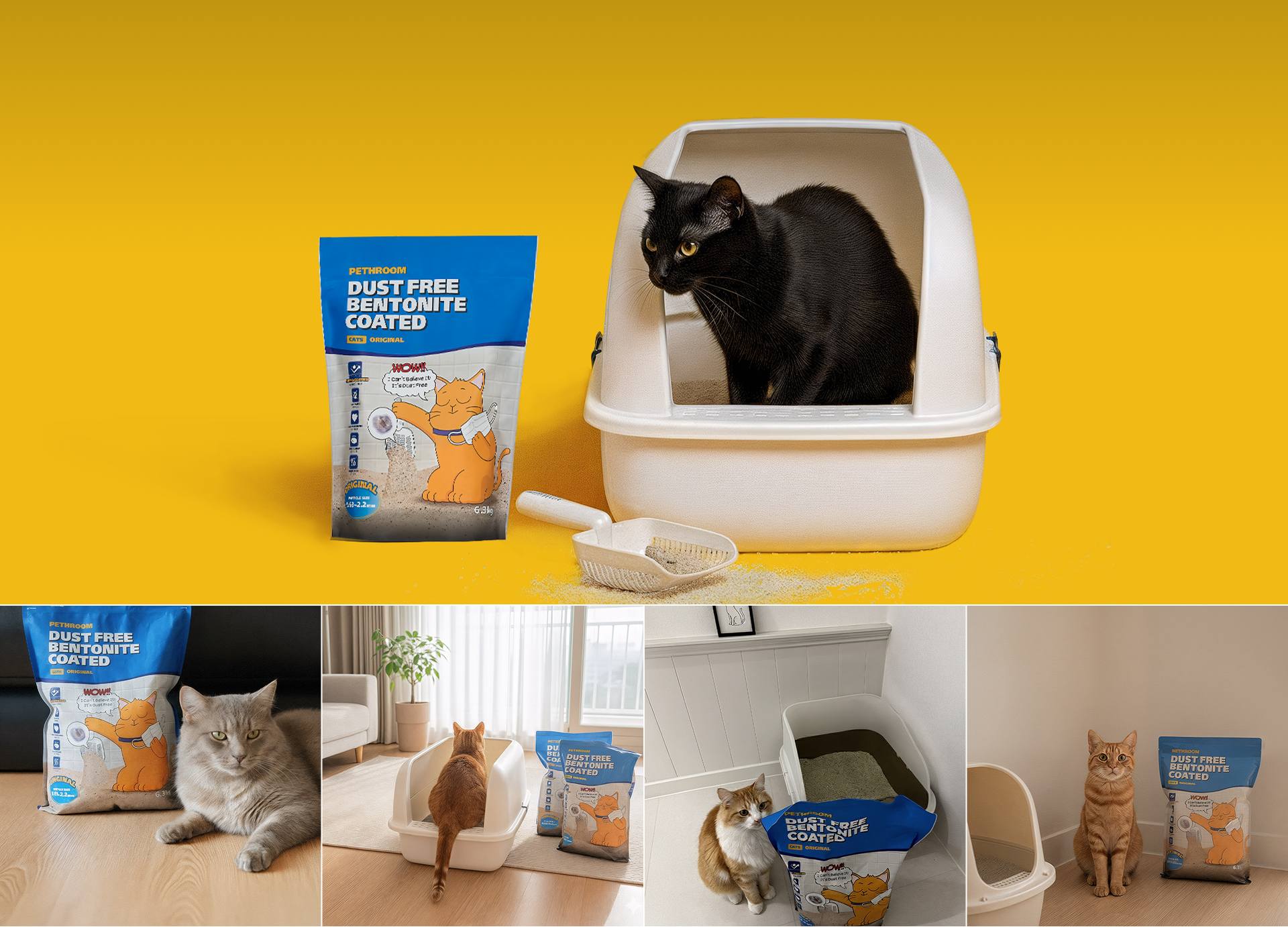 [3회 정기배송] 더스트 프리 벤토나이트 코티드 오리지널 6.3kg 상세 이미지 1