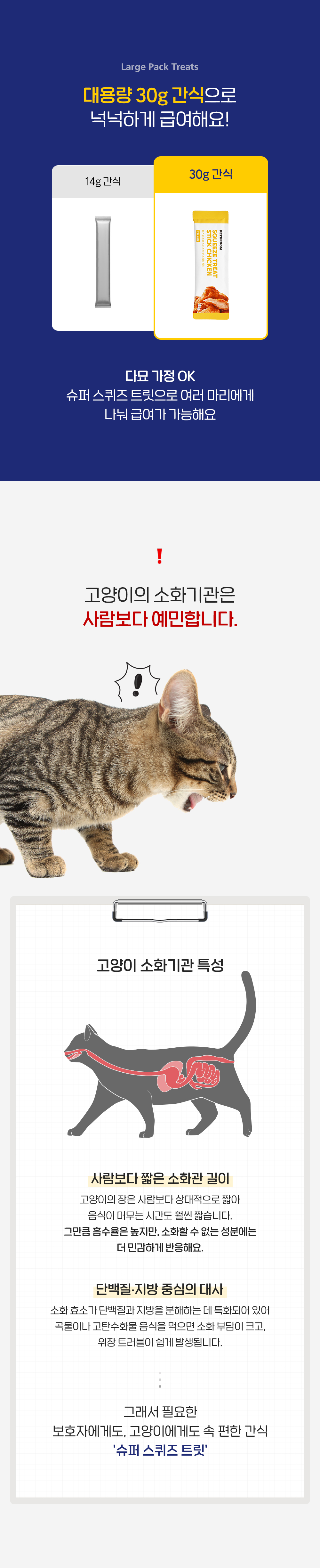 [1회]슈퍼 스퀴즈 트릿 스틱 치킨/참치/연어 맛 3종 상세 이미지 2