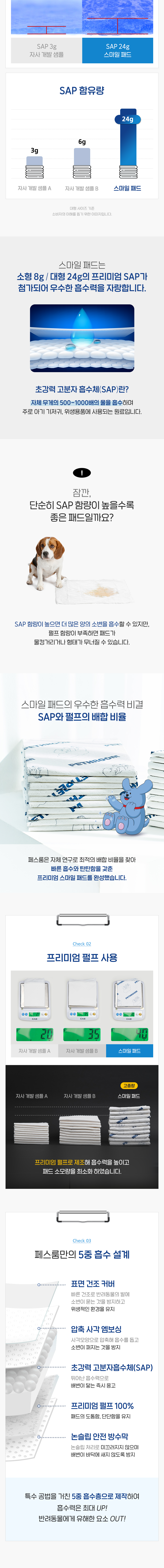 [3회 정기배송] 스마일 패드 소형 3팩(150매) 상세 이미지 3